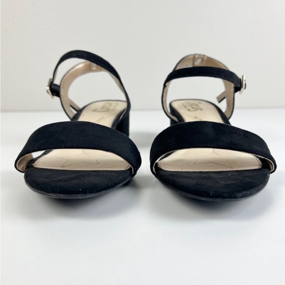 CIRCUS BY SAM EDELMAN Ibis Microsuede Vegan Short Block Heel Sandals Y2K Black - Picture 4 of 10